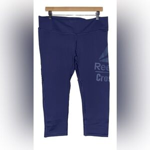 Reebox‎ CrossFit Speedwick Luxe Tight Workout Running Training Logo Women XL NEW